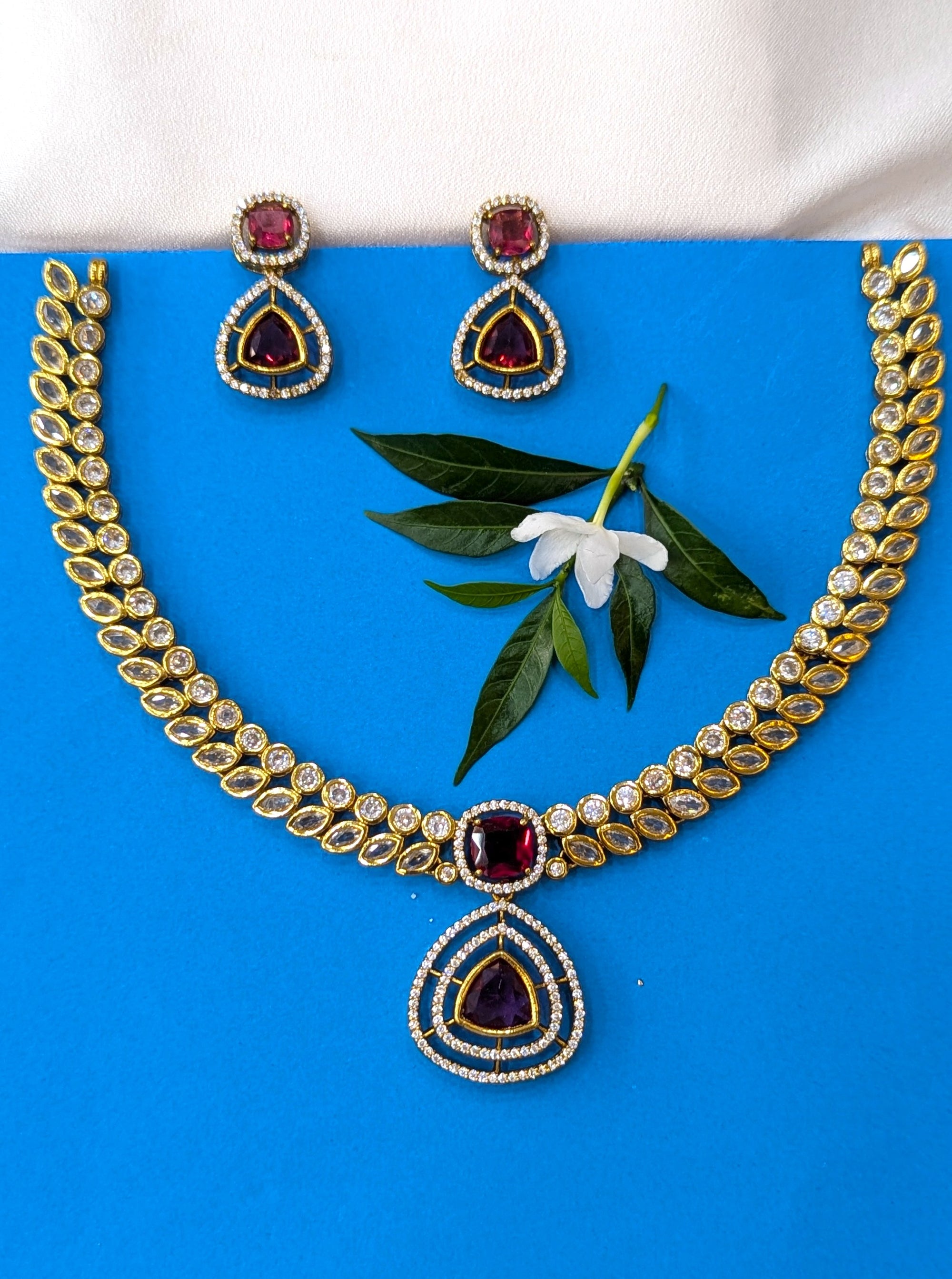 Cz necklace set