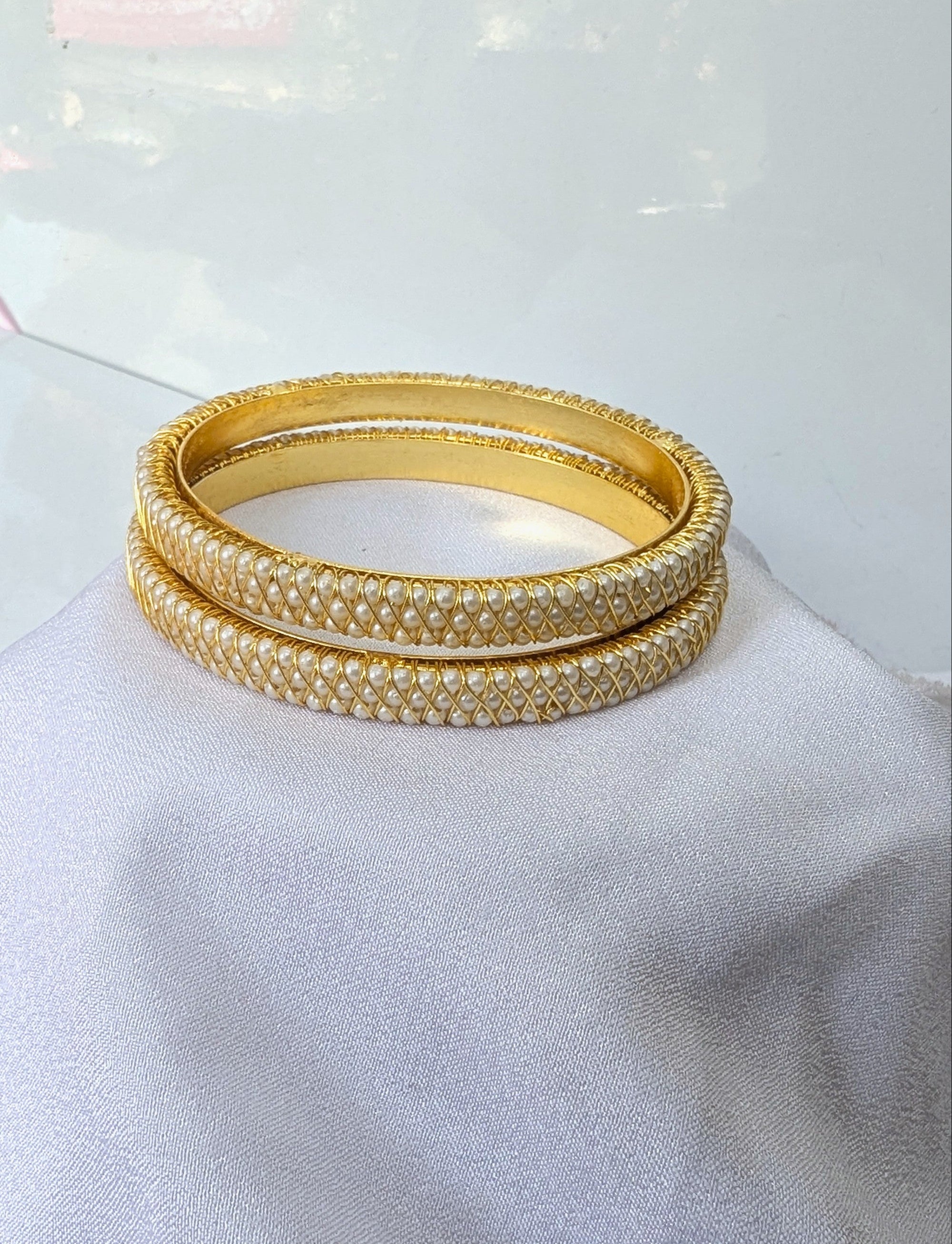 pearl micro forming bangles