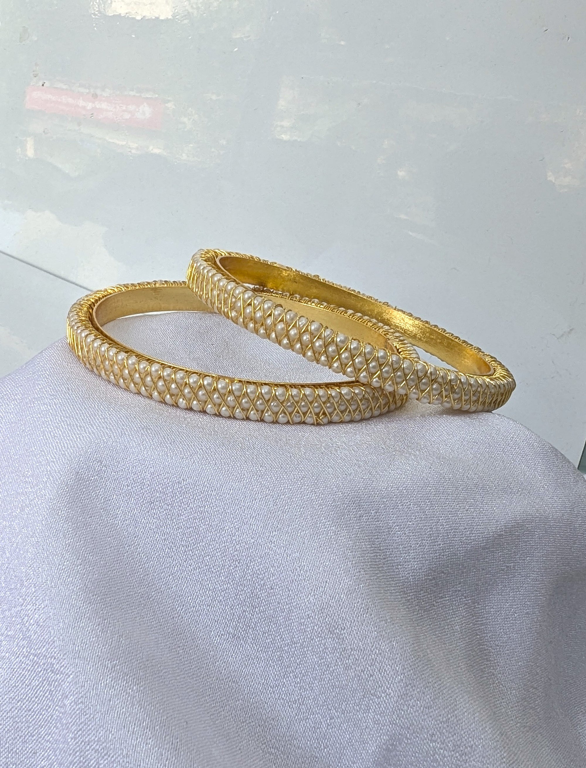 pearl micro forming bangles