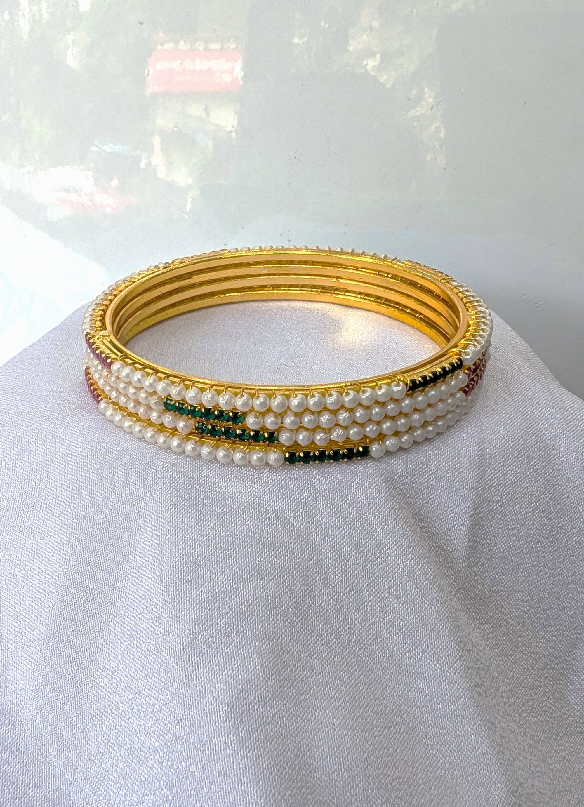 pearl micro forming bangles